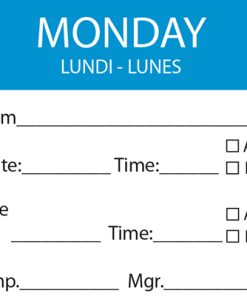 VOGUE DAY OF WEEK LABEL RIDU2201R Monday