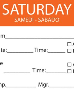 VOGUE DAY OF WEEK LABEL RIDU2205R Saturday