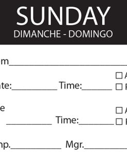 VOGUE DAY OF WEEK LABEL RIDU2207R Sunday