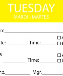 VOGUE DAY OF WEEK LABEL RIDU2202R Tuesday