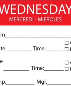 VOGUE DAY OF WEEK LABEL RIDU2203R Wednesday