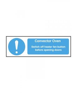 Convector Oven Safety Sign