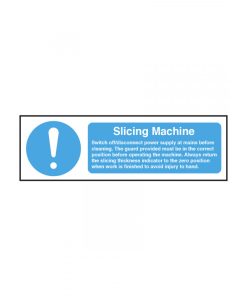 Slicing Machine Safety Sign