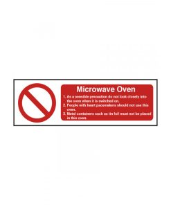 Microwave Oven Safety Sign