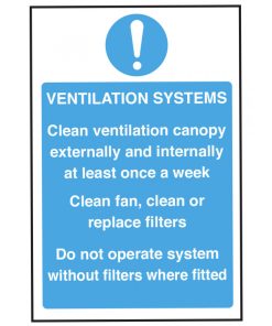 Ventilation System Safety Sign