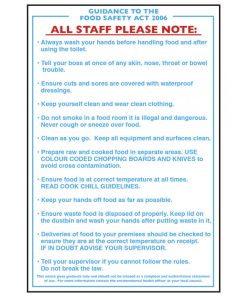 Food Safety Guidance Act Notice