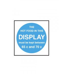 Hot Food Display Temperature Notice