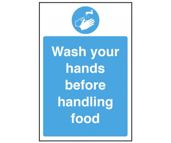Wash Your Hands Before Handling Food Notice – Raynor Hygiene