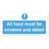 All Food Must Be Covered And Dated Notice