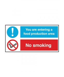 Food Production Area / No Smoking Notice