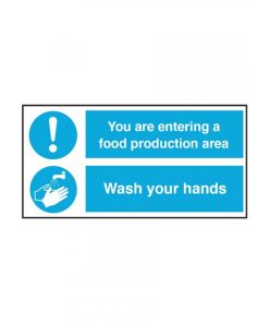 Food Production Area / Wash Your Hands vinyl sticker