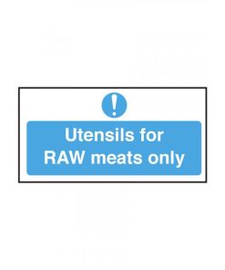 Utensils for RAW Meats Only Notice