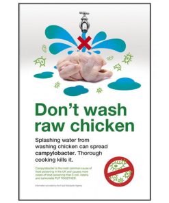Don't Wash Raw Chicken Notice