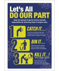 Catch it kill it bin it vinyl sticker A4 size