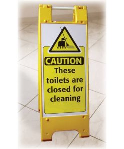 Caution Toilets are Closed for Cleaning Heavy Duty Floor Stand