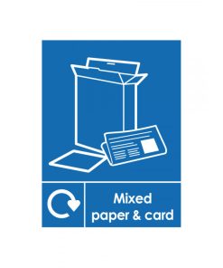 Mixed Paper and Card Bin Sticker