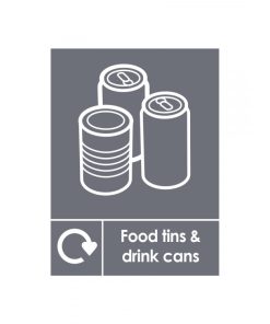 Food Tins and Drink Cans Bin Sticker