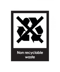 Non Recyclable Waste Recycling Bin Sticker