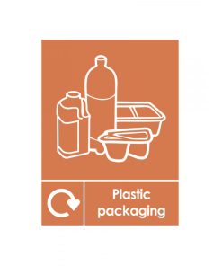 Plastic Packaging Recycling Bin Sticker