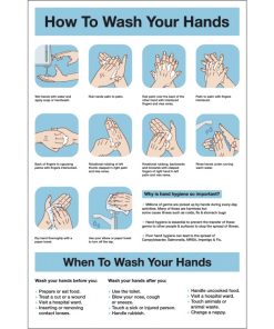 How to Wash Your Hands safety guidance vinyl sticker?
