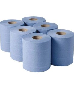 STD CENTREFEED PAPER BLUE 2 PLY *unbleached 100% recycled X6