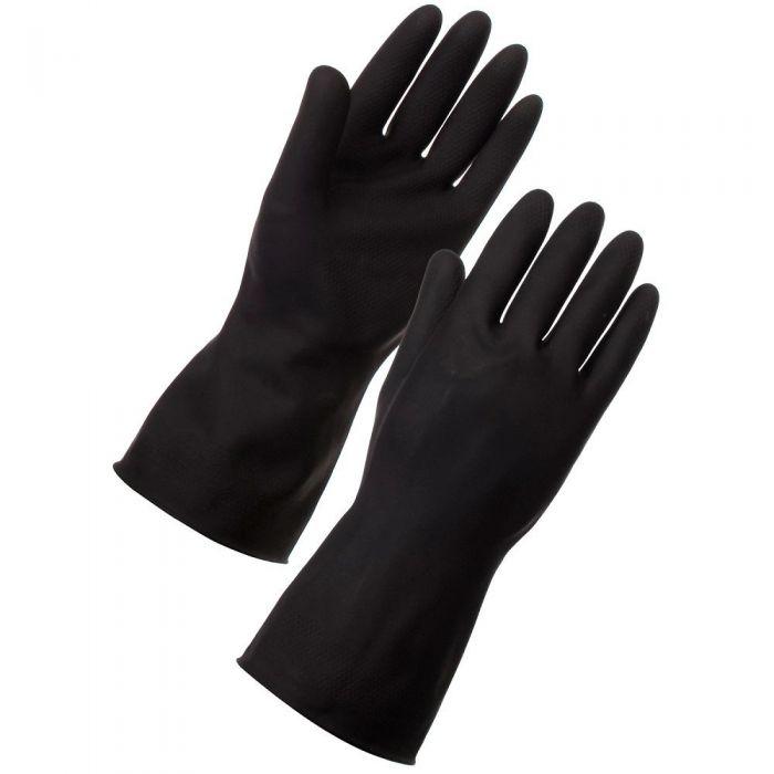 BLACK RUBBER GLOVES Raynor Hygiene