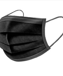 BLACK DISPOSABLE FACE MASK CLINICAL TYPE 1X50