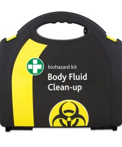 Biohazard Body Fluid Clean Up Kit 5 Individual Applications With Wall Bracket