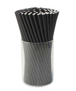 BLACK PAPER SIP STRAWS