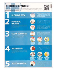Kitchen Hygiene Guidance Poster Laminated 420mm x 594mm