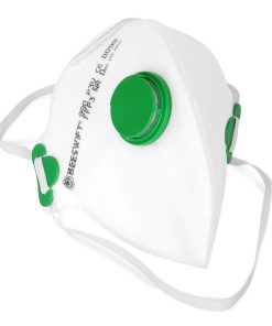 VALVED DUST MASK/RESPIRATOR FOLDED FLAT SINGLE MASK FFP3