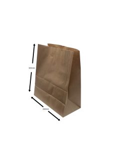 BLOCK BOTTOM PAPER BAGS 260x390x305 x125 no handles 302174
