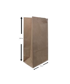 BLOCK BOTTOM PAPER BAGS 175x290x345 (No Handles) 1x250
