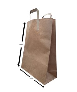 BROWN CARRIER BAG JUMBO 305x430x405mm with handles (1x125)