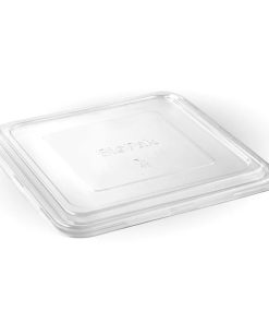 B-LBL-3/4/5C-RPET-LARGE-UK: 3/4/5 Compartment RPET Takeaway Large Lid - 300/Carton Natural