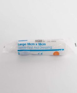 Large Dressing with Bandage Sterile HSE 18 x 18cm Pad x10