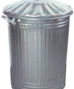 90L Galvanised Metal Rubbish Bin