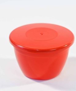 Red Pudding Basins With Lids x 4