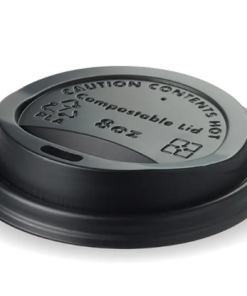 8oz COFFEE CUP LIDS BLACK (x1000)
