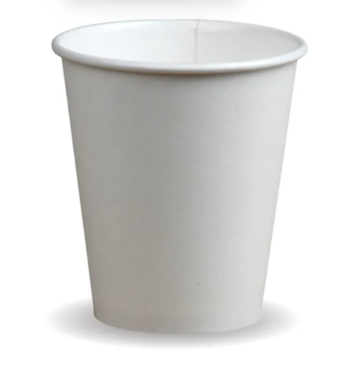 8oz SINGLE WALL WHITE PAPER HOT CUPS x1000 – Raynor Hygiene